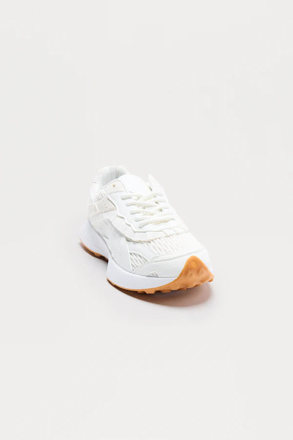 Cascade Ruffle Sneakers – White