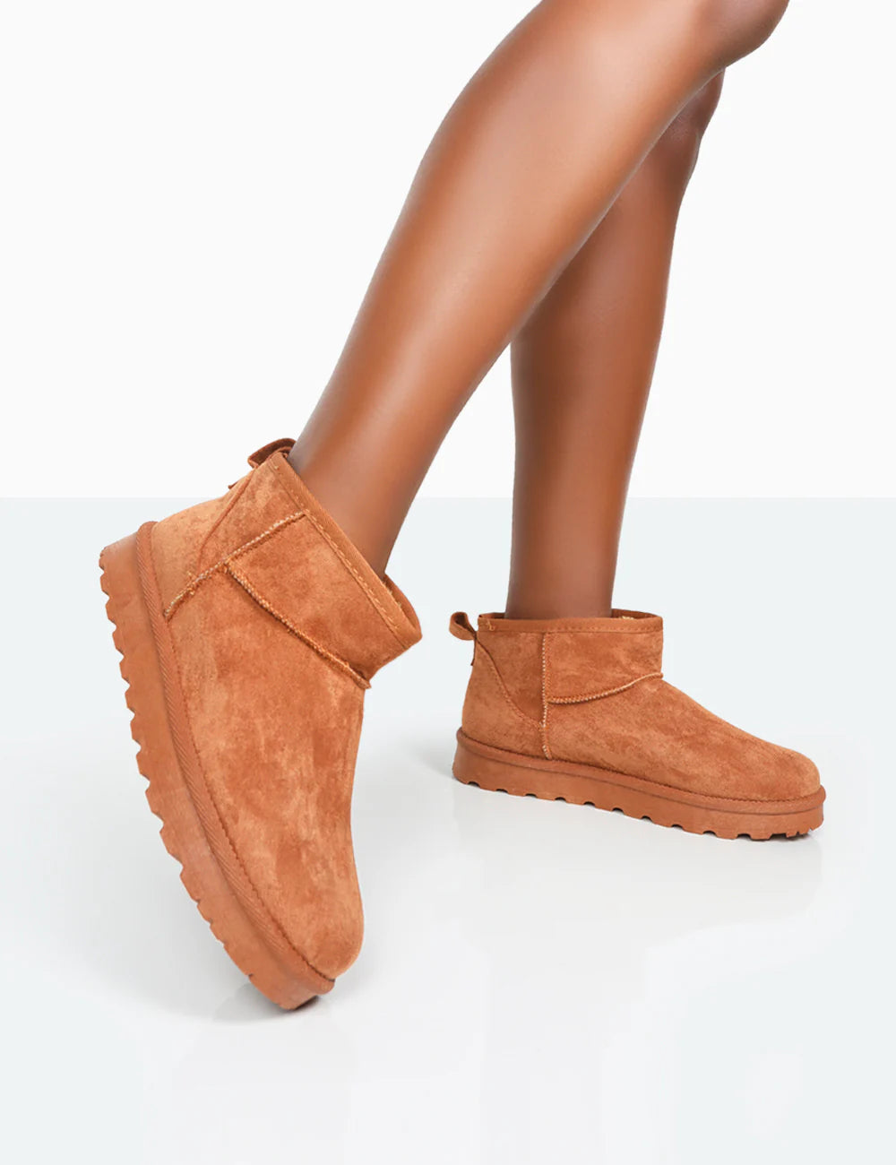 Bare Bliss Ultra Mini Suede Boots – Soft Brown Comfort Edition